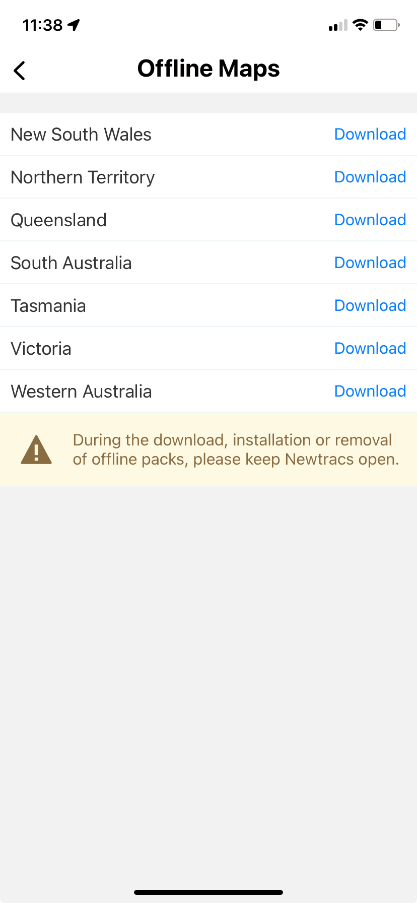 Newtracs offline maps download