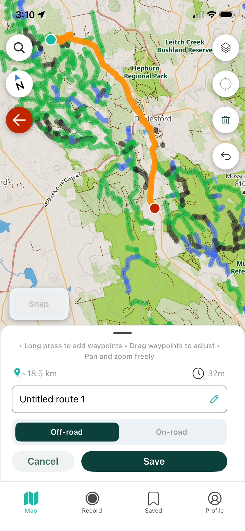 Newtracs offline routing