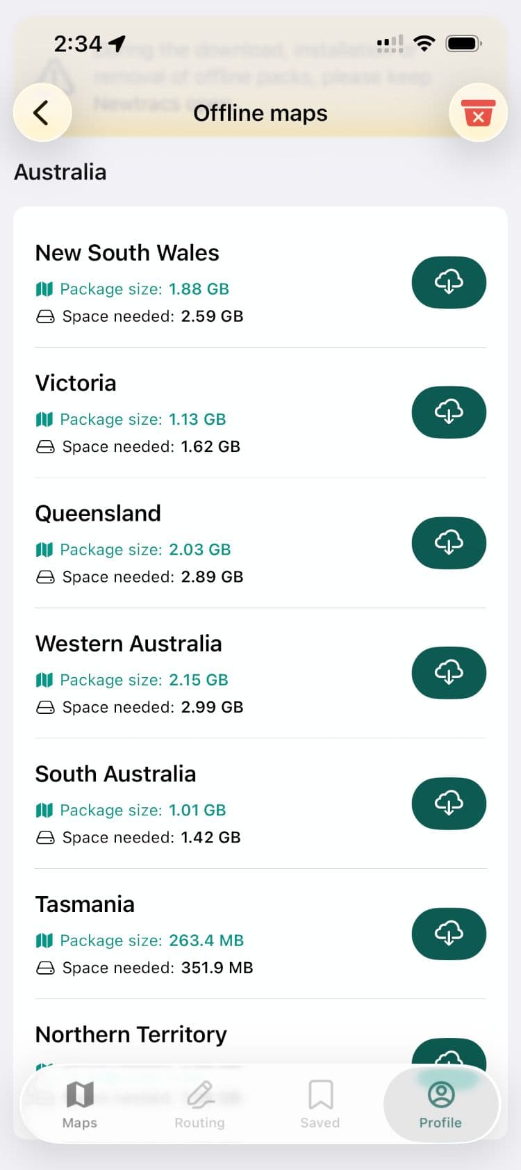 Newtracs Offline Maps